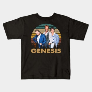 Iconic Sonic Canvas Genesis Bands Journey Across Time And Genres Kids T-Shirt